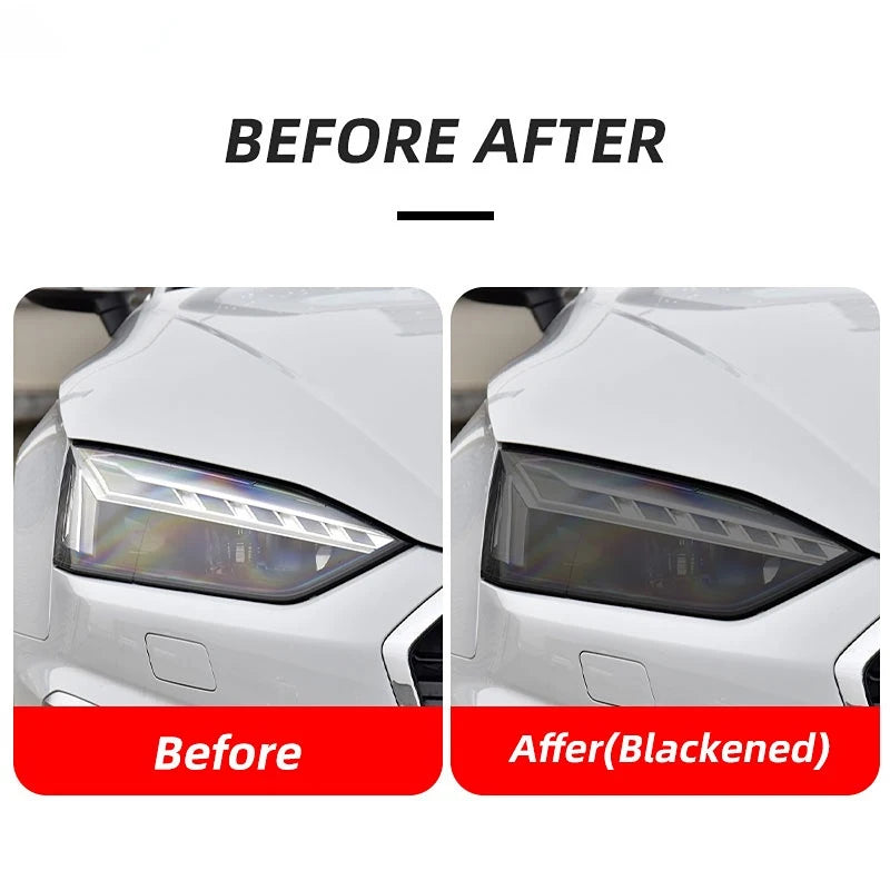 Self-Healing Smoked Black TPU Headlight Protection Film for Audi - image 4