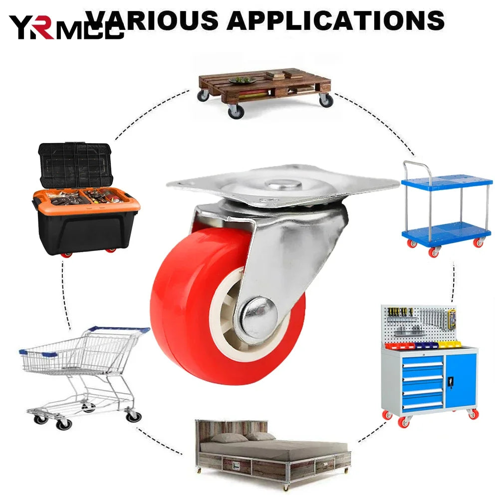 10-Piece 1.5-Inch Swivel Casters – Silent Heavy-Duty Wheels