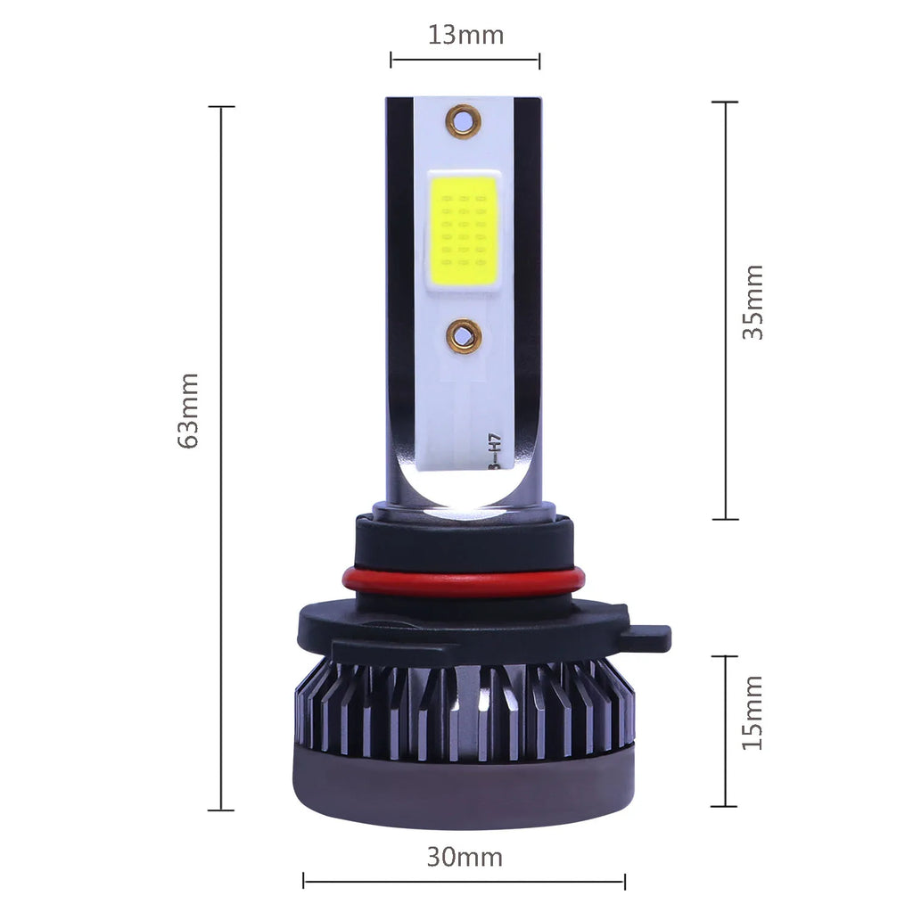 2Pcs LED H4 H7 Car Headlight H1 LED Bulb H8 H11 9005 HB3 9006 HB4 9004 HB1 H3 HB5 H13 Led Lights 20000LM Turbo Lampada 12V