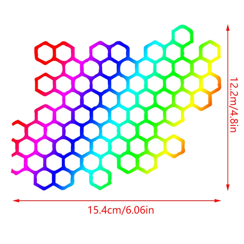 Honeycomb Motorcycle Helmet Decal, Waterproof Vinyl Sticker - view 15