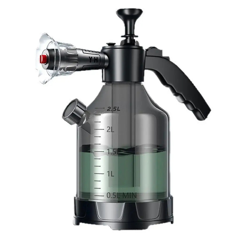3L hand pump foam sprayer, pneumatic car wash bottle with 3 nozzles