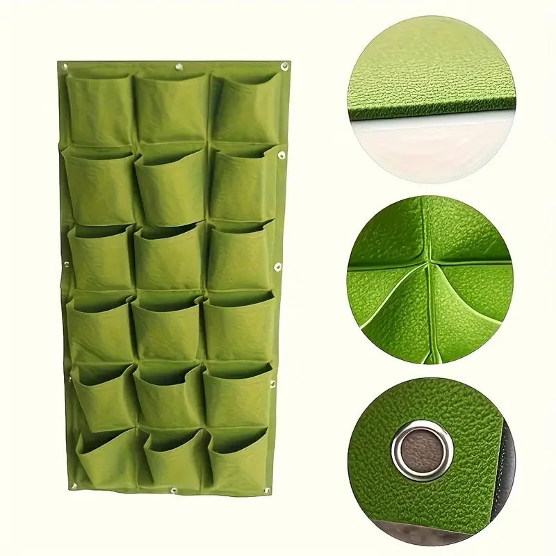 18-Pocket Vertical Garden Planter – Wall-Mounted Bag