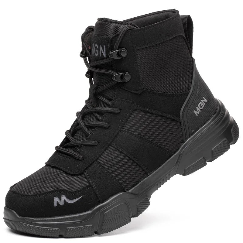 Waterproof Steel Toe Safety Work Boots, Anti-Impact and Anti-Puncture