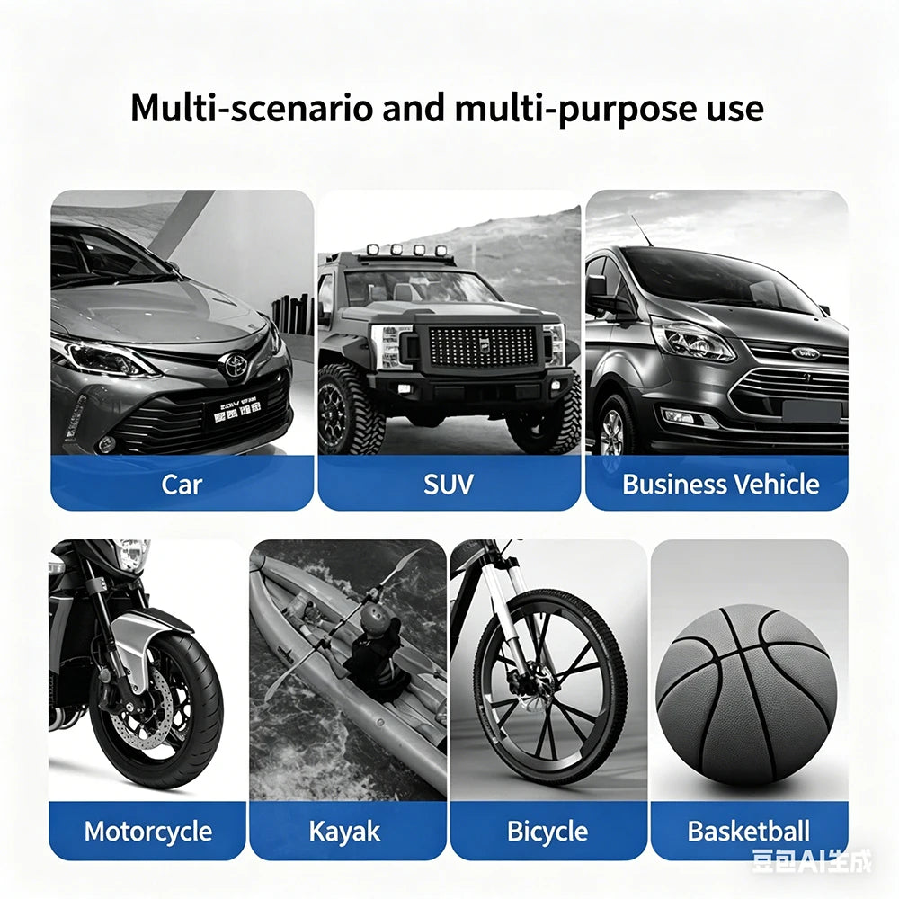 Portable 12V Dual-Cylinder Air Compressor for Car Tires - image 4