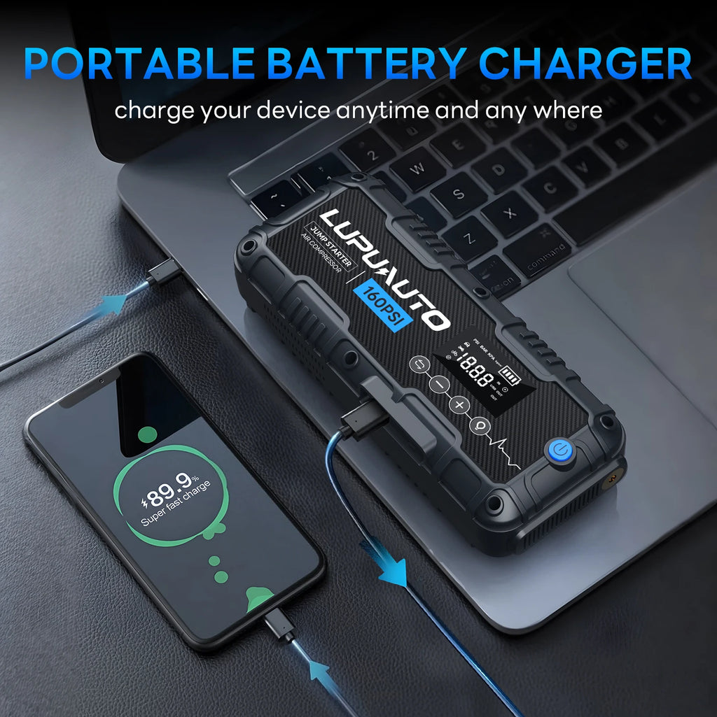 4-in-1 4000A Jump Starter with Tire Inflator & Power Bank - image 11
