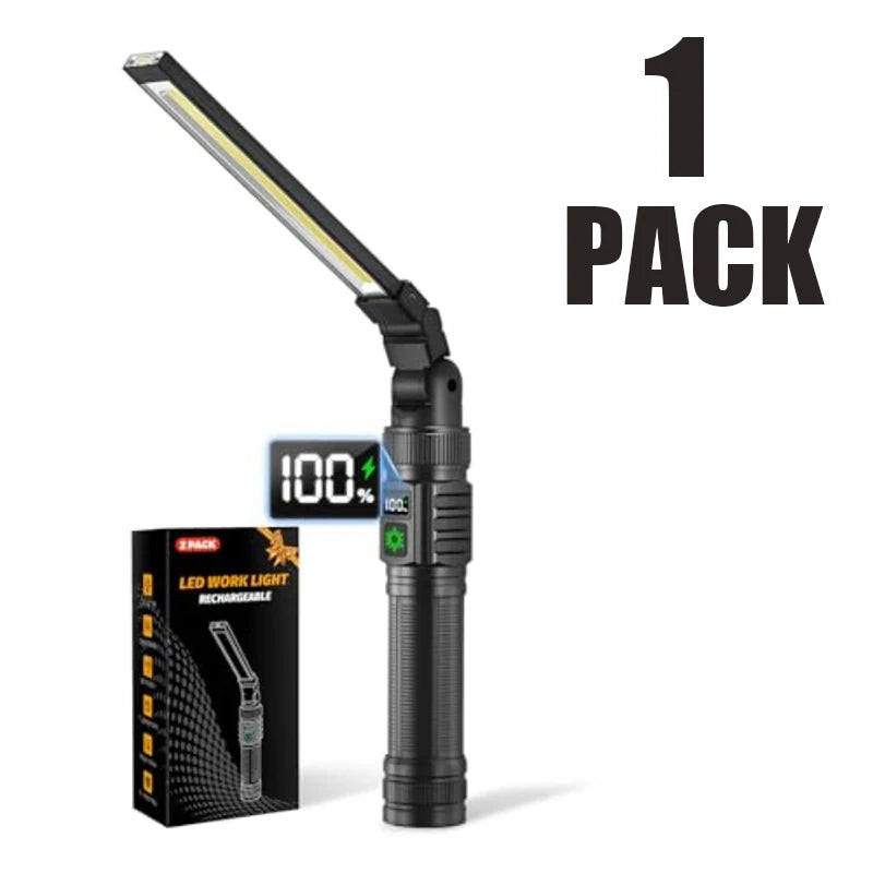 All Aluminum Magnetic LED Work Light, 1500 Lumens, 7 Mode, 360° Rotation