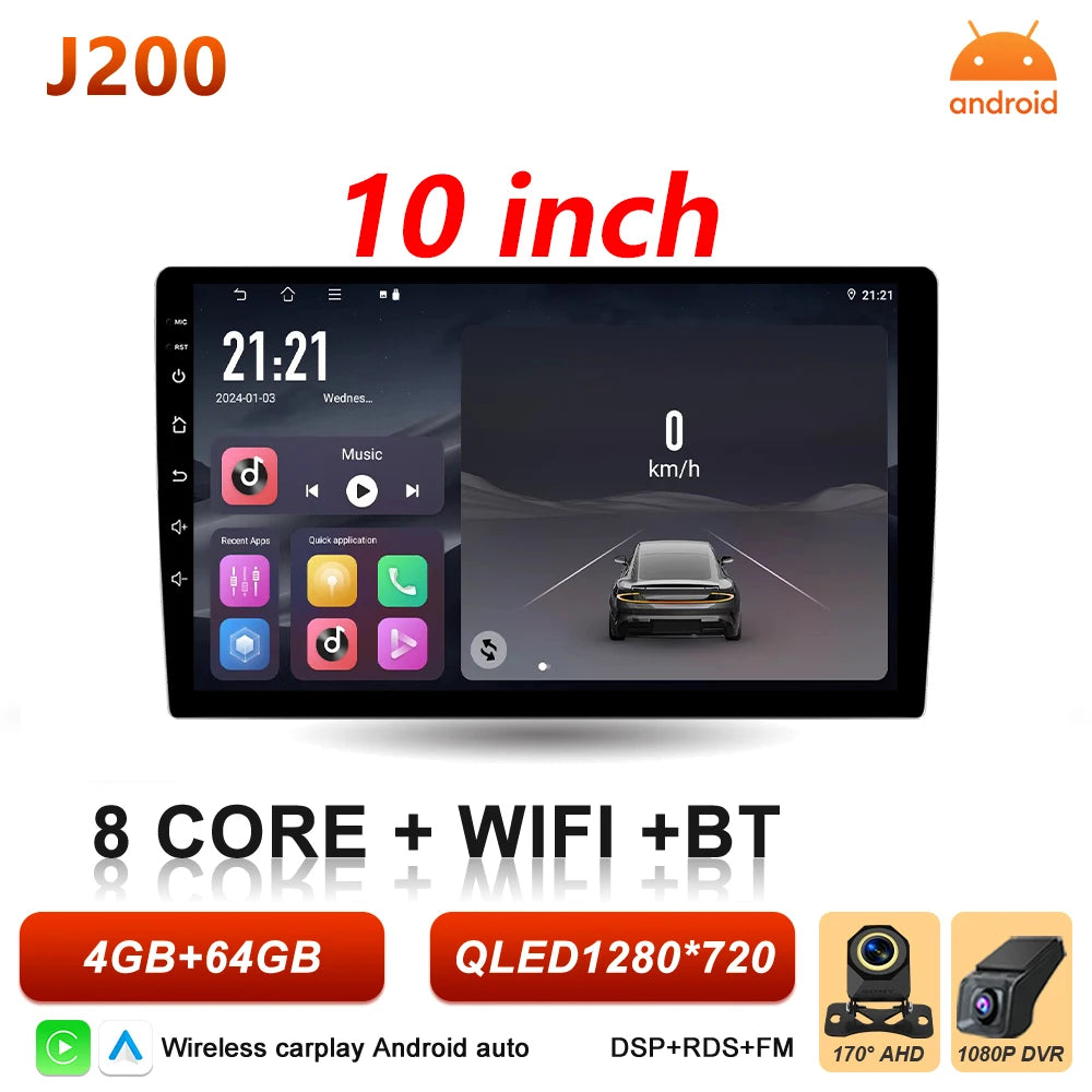 9/10 Inch Double DIN Car Stereo with Wireless CarPlay & Android Auto - image 27