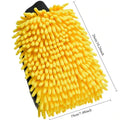 Large Waterproof Chenille Car Wash Mitt, Thick Double-Faced Wax and Detailing Glove