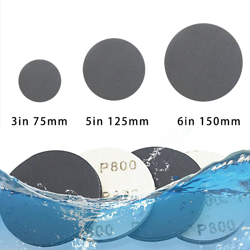 Universal 75/125/150mm Wet and Dry Sanding Discs for Metal Woodworking Polishing