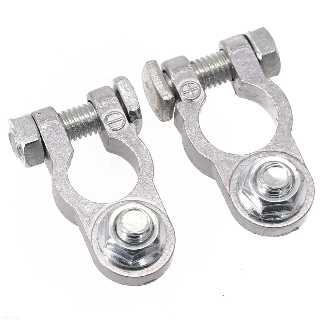 Zinc Alloy Battery Terminal Clamps – Positive & Negative, Pair