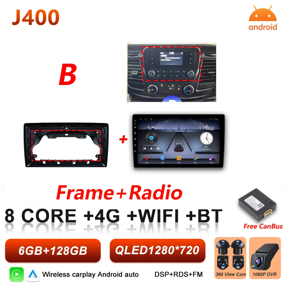 Android 16 Car Radio for Ford Transit Custom & V363 - Wireless CarPlay - image 23