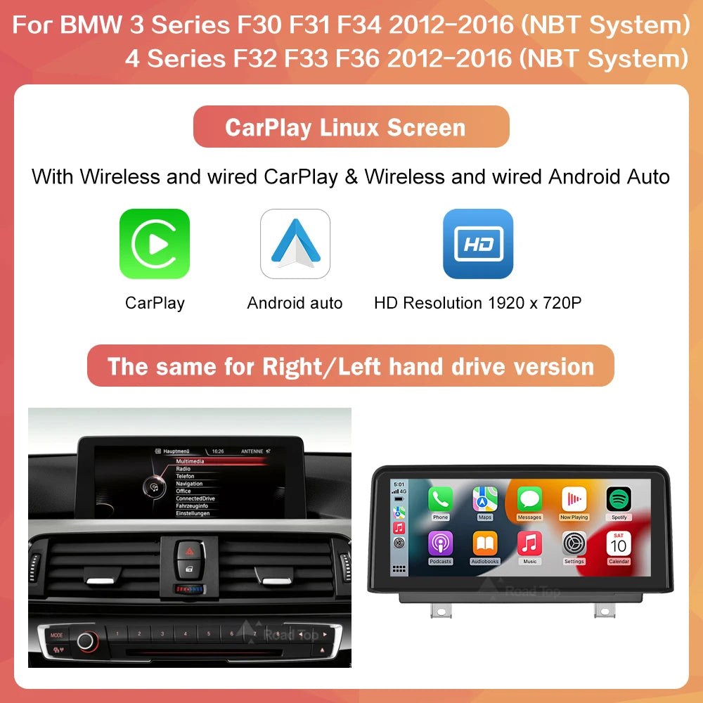 10.25-inch Wireless CarPlay Android Auto Screen for BMW 3/4 Series - image 8