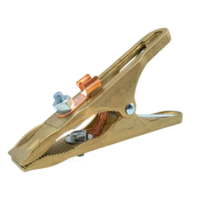 260/300/500A Brass Welding Clamp, A-Shape Ground Clamp for Welding Machines, Durable & High Conductivity
