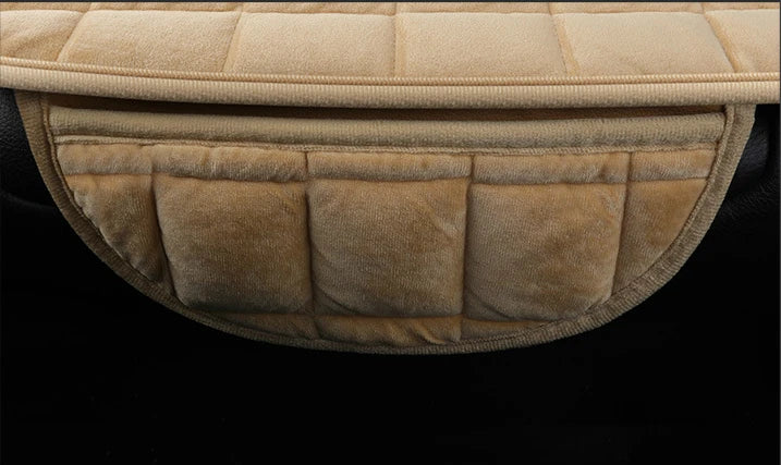 Plush Winter Car Seat Cushion with Anti-Slip Backing