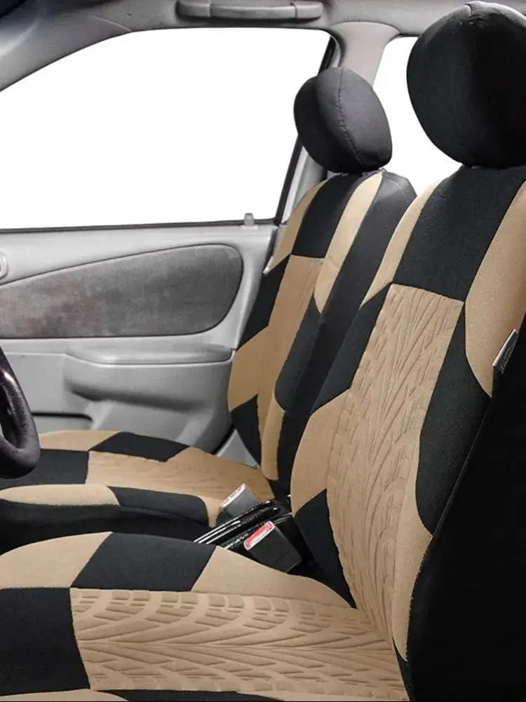 Universal Polyester Car Seat Covers, 4-Piece Front or 9-Piece Full Set
