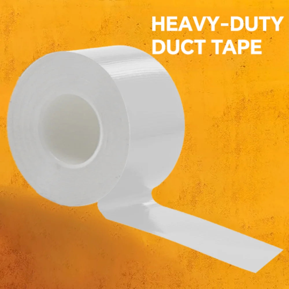 White Heavy-Duty Waterproof Duct Tape – No Residue