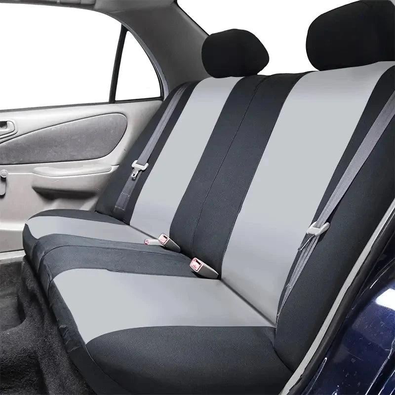 Two-Tone Polyester Car Seat Cover Set for Cars, SUVs and Vans