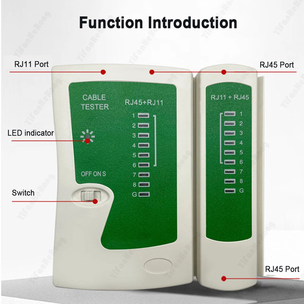 Network Cable Tester for LAN RJ45 RJ11 RJ12 CAT5 CAT6 CAT7 UTP Wire Test Networking Telephone Line Detector Tracker Tool