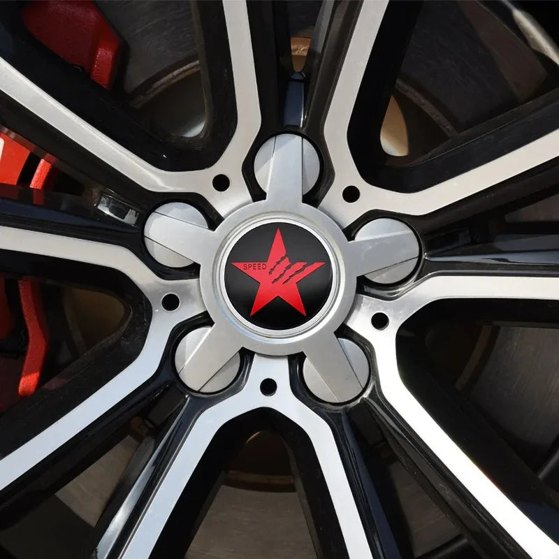 Universal 4PCS Car Wheel Hub Center Caps with Emblems - image 2