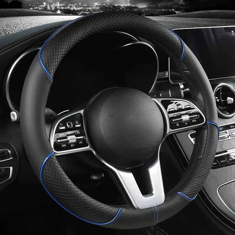 Diamond Texture Steering Wheel Cover, 14.5 to 15 Inch