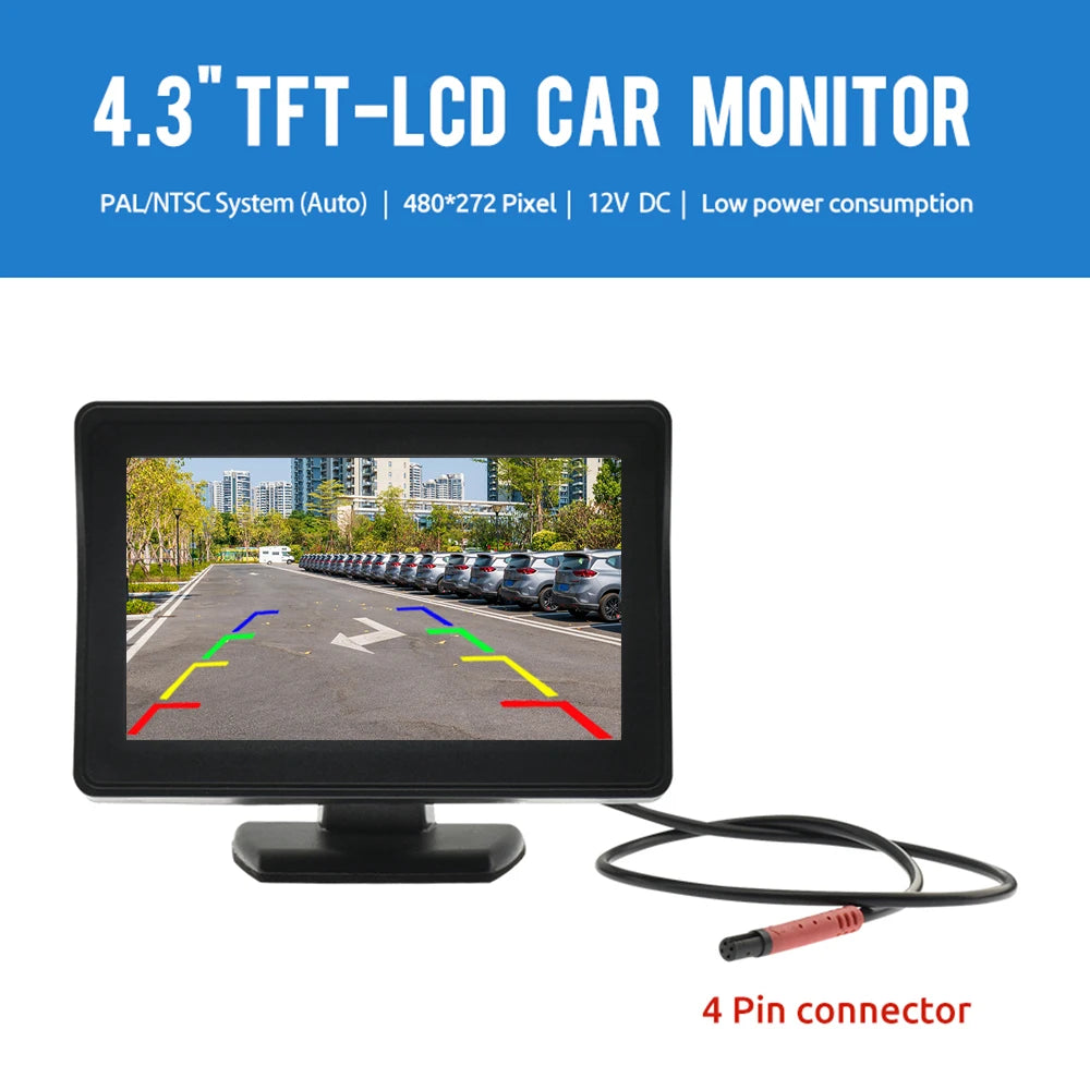 4.3-inch HD Rear View Camera with Night Vision and Waterproof - image 3