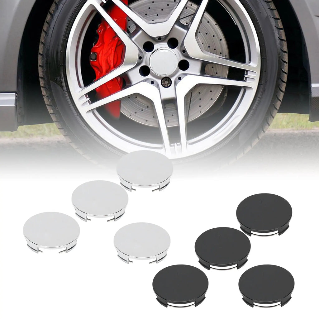 Universal 65mm Wheel Hub Caps Chrome Center Caps (4 Pack) - image 3