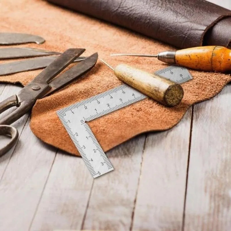 Stainless Steel Square Ruler – Small Layout Measuring Tool