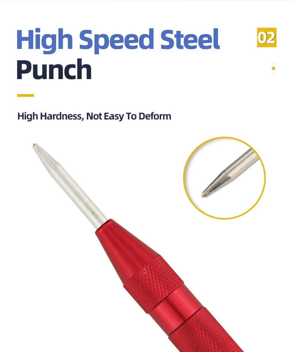 Tooleye Adjustable Spring Loaded Automatic Center Punch Tool - image 11