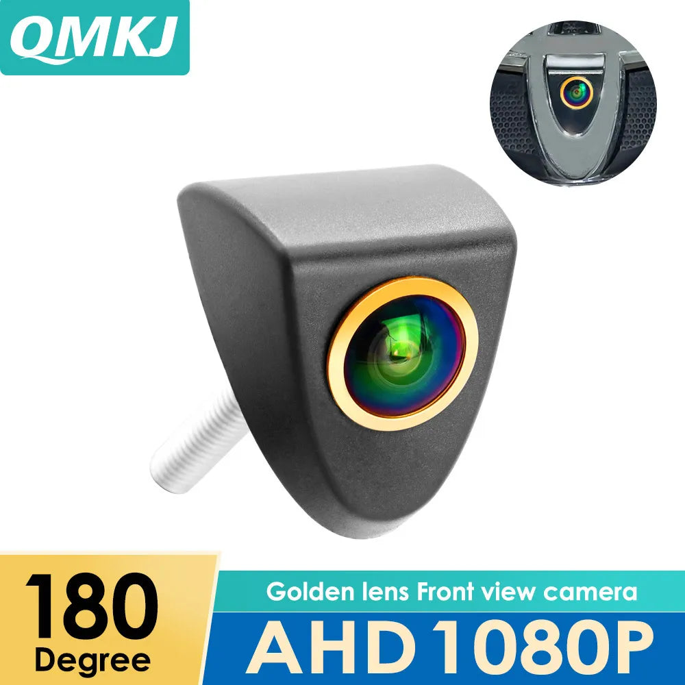 QMKJ 1080P Front View Logo Camera for Toyota, 180° Wide Angle