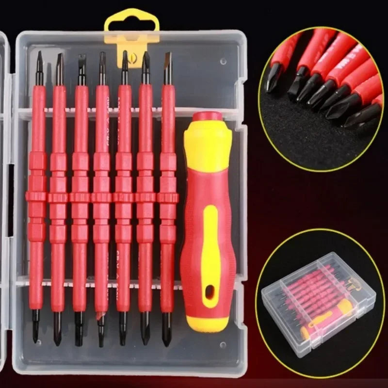 Electrician Repair Kit 13pcs 1000V Insulated Screwdrivers with Magnetic Bits
