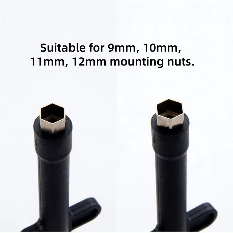 Plumbing Key 9/10/11/12mm Tap Wrench Flume Wrench Sink Faucet Socket Wrench Plumbing Tools Wrench Multifunctional Plumbing Tool