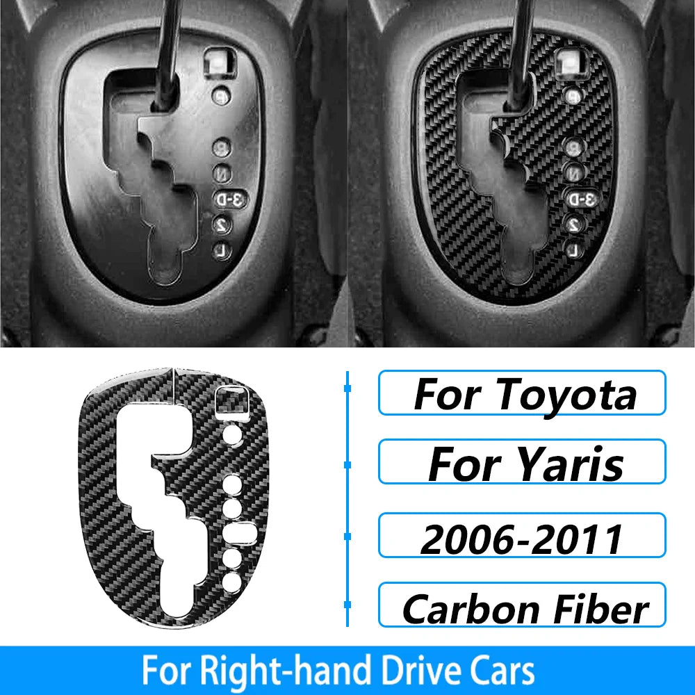 Carbon Fiber Gear Shift Panel Cover Trim for Toyota Yaris 2006-2011 - image 36