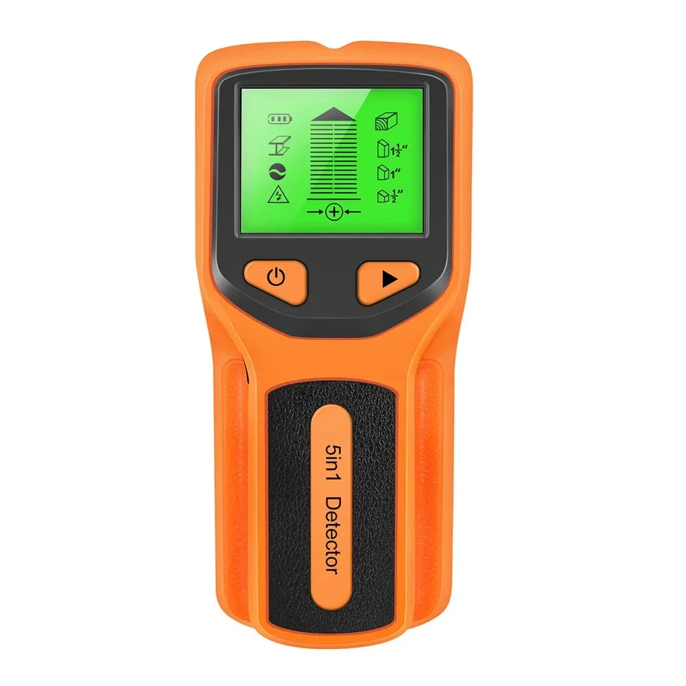 5 in 1 Stud Finder Wall Scanner, Multifunctional Wall Detector for Wood Metal Studs & Live AC Wires, LCD Display Wall Sensor