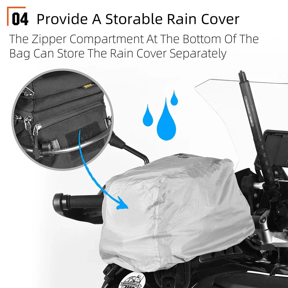 Rhinowalk 9L Waterproof Motorcycle Tank Bag with Water Bladder - image 5