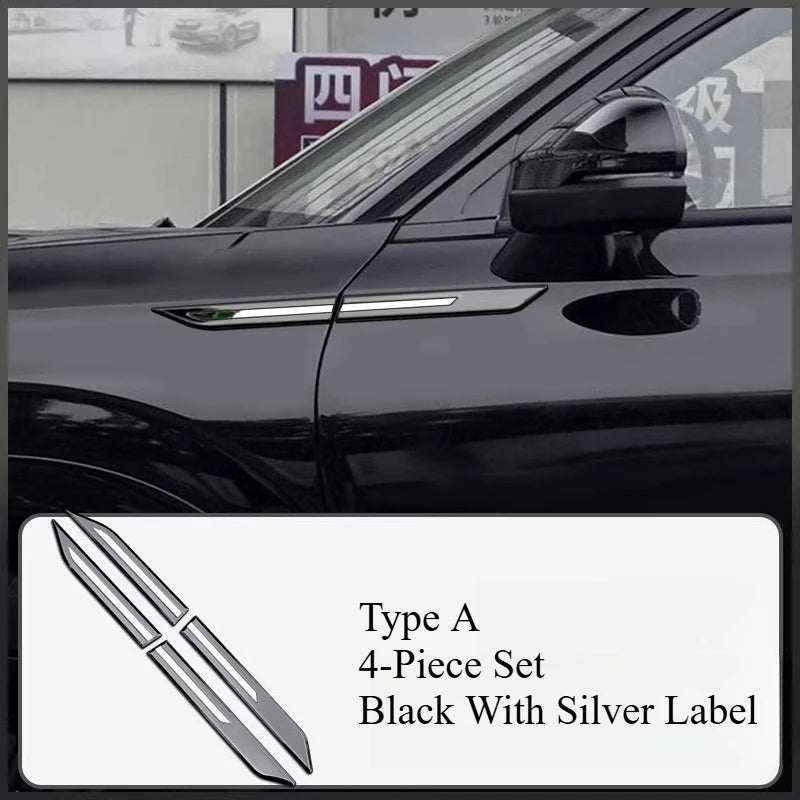 Blade Style Fender Side Trim Sticker Set for Car Exterior