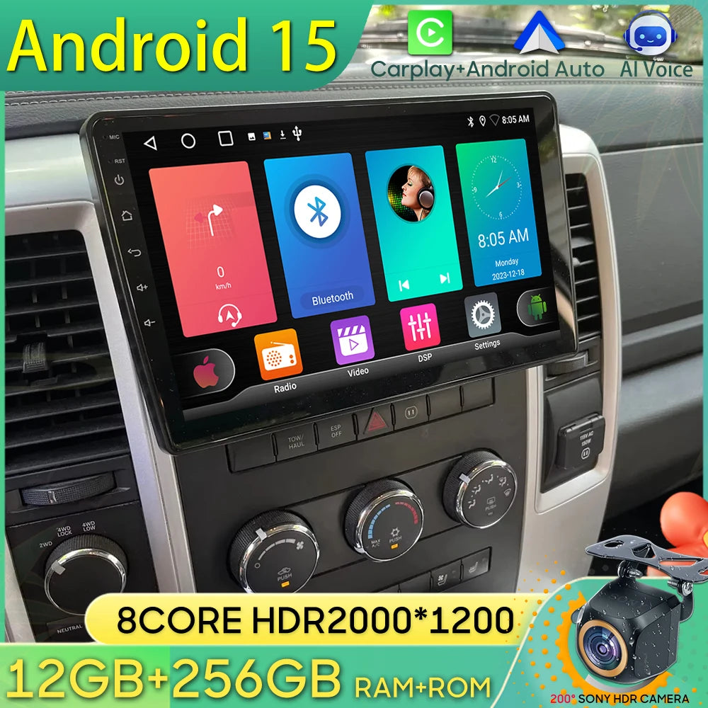 Android Car Radio for 2008-2012 Dodge Ram 1500 - 10" Touchscreen