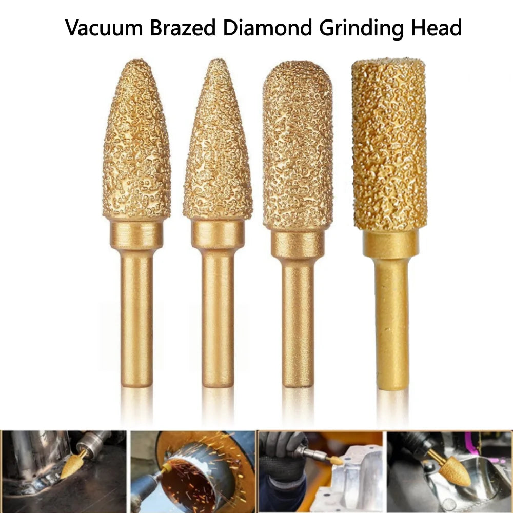 6mm Brazed Diamond Grinding Head for Metal & Stone Polishing