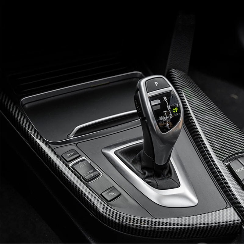 Carbon Fiber Look Gear Shift Panel Cover for 3/4 Series