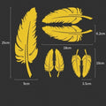 Reflective Feather and Leaf Car Stickers, Scratch Cover Decals - view 7