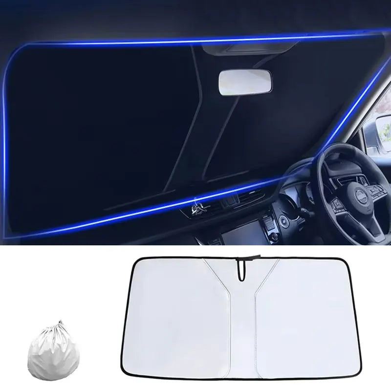 Car Windshield Sun Shade Blocks UV Ray Reflector Auto Window Sun Shade Visor Shield Cover Protector Foldable Parasol
