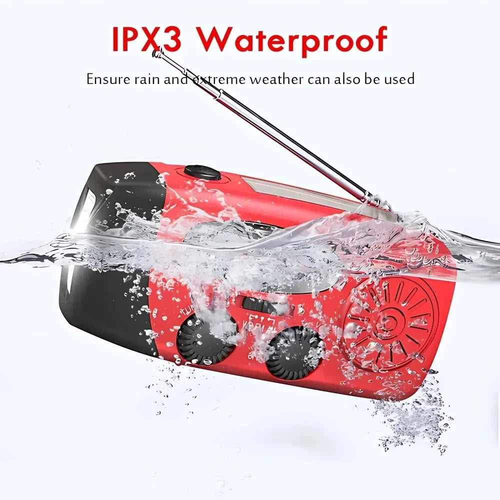 Solar Hand-Crank Emergency Radio with Power Bank & Flashlight - image 4