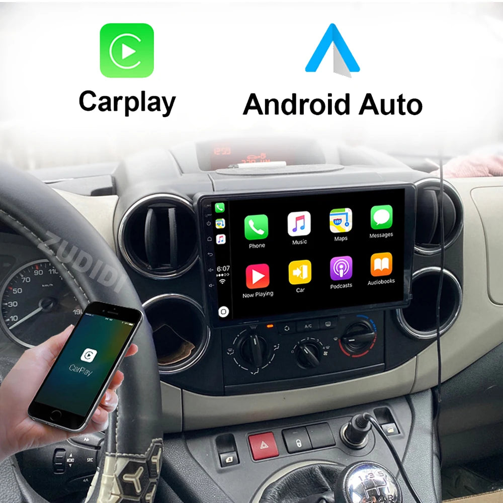 9" Android 16 Car Radio + CarPlay for Citroen Berlingo/Peugeot Partner - image 3