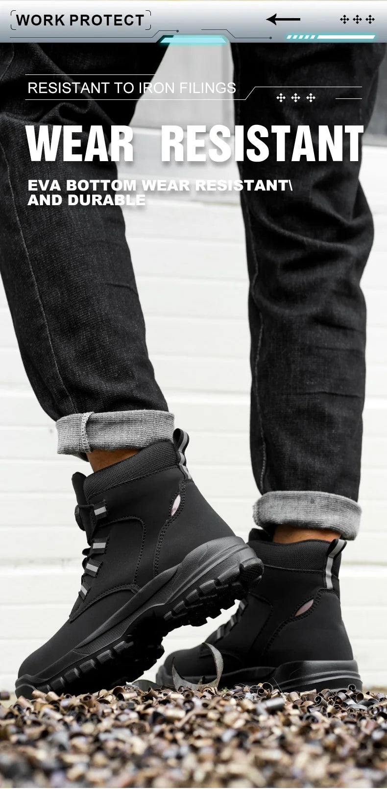 Waterproof Steel Toe Work Boots with Kevlar Insoles - image 18