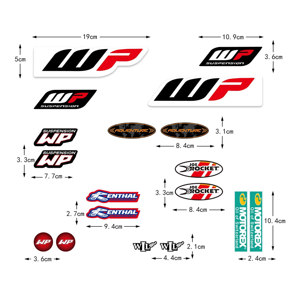 Reflective Motorcycle Fork and Windshield Sticker Set for Dirt Bikes