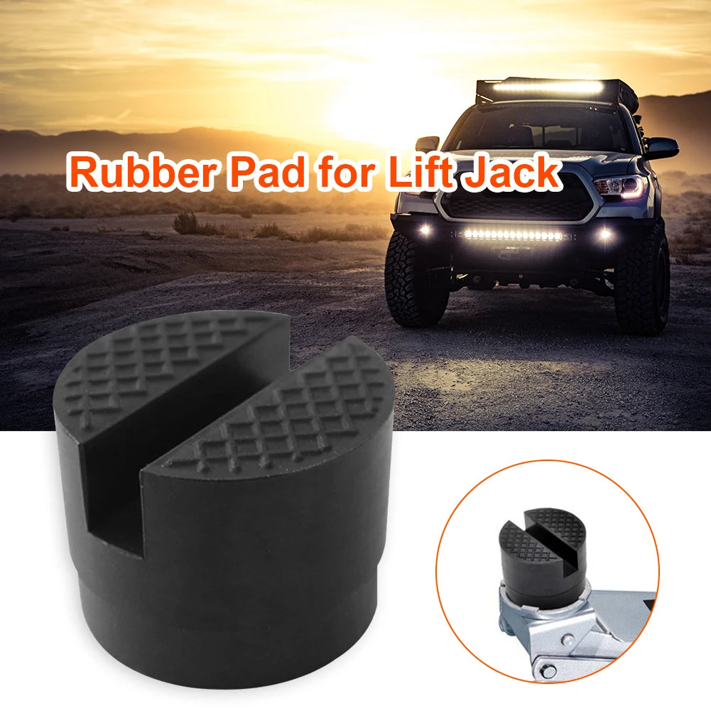 Universal Car Lift Jack Stand Rubber Pads, Frame Protector Adapter Floor Slotted Jack Rubber Pad