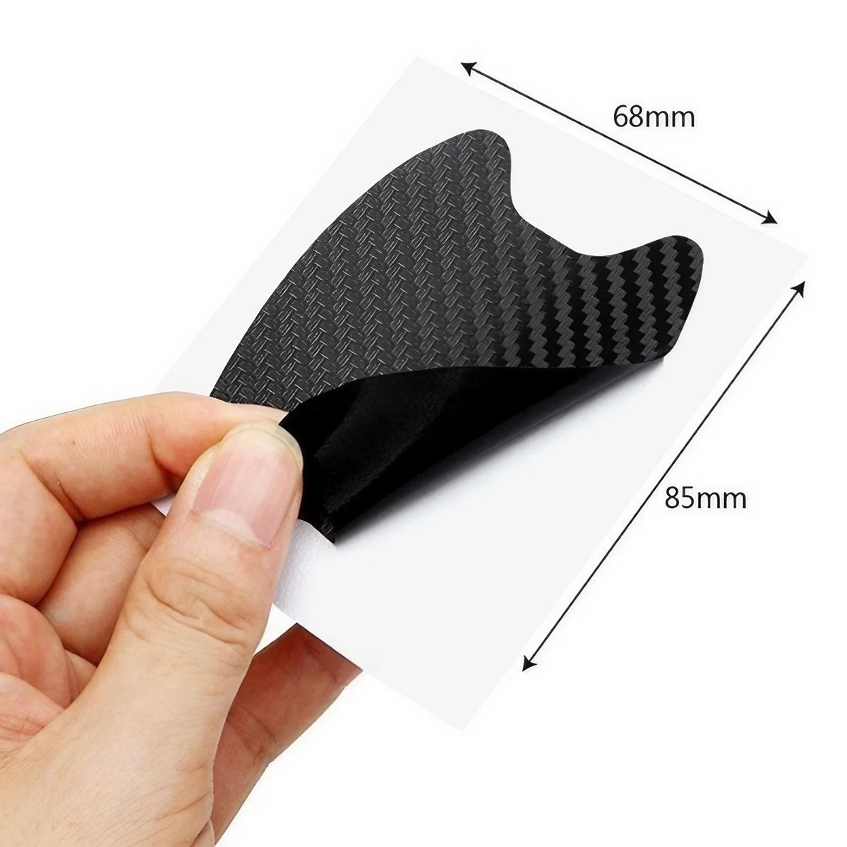 Carbon Fiber Look Door Handle Scratch Guard Film, 4-Pack