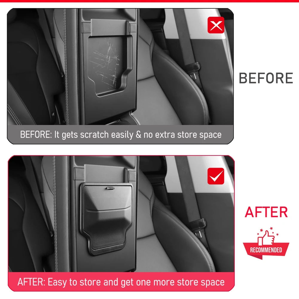 2025 2026 Model Y Juniper (Standard, Premium & Performance) Model YL Model 3 Center Console Armrest Hidden Storage Box