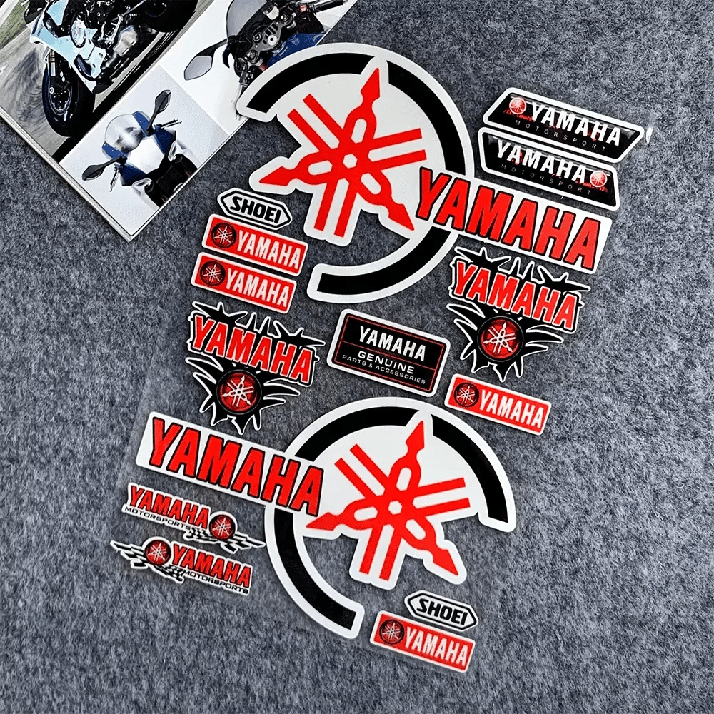 Reflective Racing-Style Motorcycle Sticker for Fuel Tank and Helmet