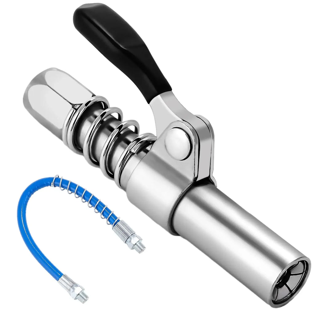 10000PSI Grease Gun Coupler Oil Pump Quick Release Grease Nozzle Injector Lubricating Oil Grease Gun Car Auto Repair Tool