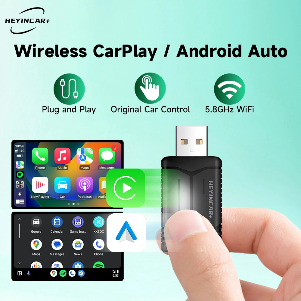 Wireless CarPlay & Android Auto Adapter for Easy Connectivity